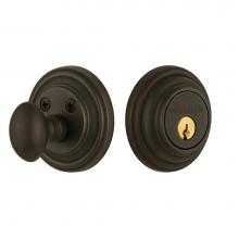 Nostalgic Warehouse 718983 - Nostalgic Warehouse Classic Rosette Single Cylinder Deadbolt in Oil_Rubbed Bronze