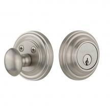 Nostalgic Warehouse 718985 - Nostalgic Warehouse Classic Rosette Single Cylinder Deadbolt in Satin Nickel