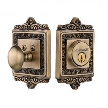 Nostalgic Warehouse 719019 - Nostalgic Warehouse Egg & Dart Plate Single Cylinder Deadbolt in Antique Brass