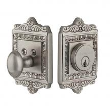 Nostalgic Warehouse 719023 - Nostalgic Warehouse Egg & Dart Plate Single Cylinder Deadbolt in Satin Nickel