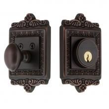 Nostalgic Warehouse 719024 - Nostalgic Warehouse Egg & Dart Plate Single Cylinder Deadbolt in Timeless Bronze