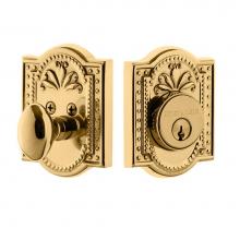 Nostalgic Warehouse 719043 - Nostalgic Warehouse Meadows Plate Single Cylinder Deadbolt in Polished Brass