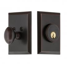 Nostalgic Warehouse 719069 - Nostalgic Warehouse New York Plate Single Cylinder Deadbolt in Timeless Bronze