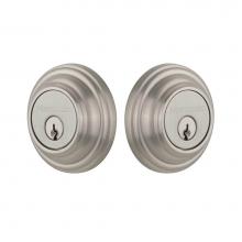 Nostalgic Warehouse 719123 - Nostalgic Warehouse Classic Rosette Double Cylinder Deadbolt in Satin Nickel