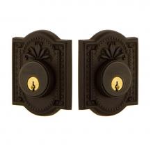 Nostalgic Warehouse 719166 - Nostalgic Warehouse Meadows Plate Double Cylinder Deadbolt in Oil_Rubbed Bronze