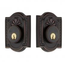 Nostalgic Warehouse 719176 - Nostalgic Warehouse Meadows Plate Double Cylinder Deadbolt in Timeless Bronze