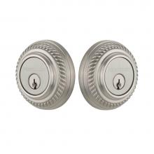 Nostalgic Warehouse 719213 - Nostalgic Warehouse Rope Rosette Double Cylinder Deadbolt in Satin Nickel