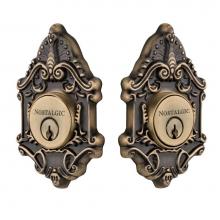 Nostalgic Warehouse 719230 - Nostalgic Warehouse Victorian Plate Double Cylinder Deadbolt in Antique Brass