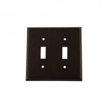 Nostalgic Warehouse 719627 - Nostalgic Warehouse New York Switch Plate with Double Toggle in Timeless Bronze