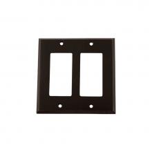 Nostalgic Warehouse 719630 - Nostalgic Warehouse New York Switch Plate with Double Rocker in Timeless Bronze