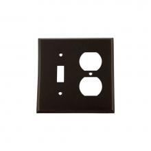 Nostalgic Warehouse 719635 - Nostalgic Warehouse New York Switch Plate with Toggle and Outlet in Timeless Bronze