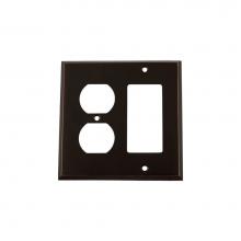 Nostalgic Warehouse 719636 - Nostalgic Warehouse New York Switch Plate with Rocker and Outlet in Timeless Bronze