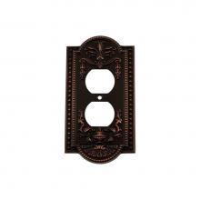 Nostalgic Warehouse 719644 - Nostalgic Warehouse Meadows Switch Plate with Outlet in Timeless Bronze