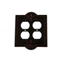 Nostalgic Warehouse 719645 - Nostalgic Warehouse Meadows Switch Plate with Double Outlet in Timeless Bronze