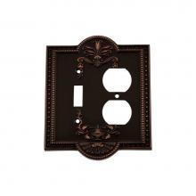 Nostalgic Warehouse 719647 - Nostalgic Warehouse Meadows Switch Plate with Toggle and Outlet in Timeless Bronze