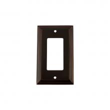 Nostalgic Warehouse 719665 - Nostalgic Warehouse Deco Switch Plate with Single Rocker in Timeless Bronze