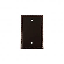 Nostalgic Warehouse 719685 - Nostalgic Warehouse Rope Switch Plate with Blank Cover in Timeless Bronze