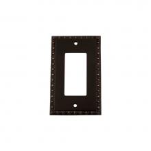 Nostalgic Warehouse 719689 - Nostalgic Warehouse Egg & Dart Switch Plate with Single Rocker in Timeless Bronze