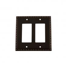 Nostalgic Warehouse 719690 - Nostalgic Warehouse Egg & Dart Switch Plate with Double Rocker in Timeless Bronze