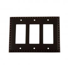 Nostalgic Warehouse 719691 - Nostalgic Warehouse Egg & Dart Switch Plate with Triple Rocker in Timeless Bronze