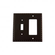 Nostalgic Warehouse 719694 - Nostalgic Warehouse Egg & Dart Switch Plate with Toggle and Rocker in Timeless Bronze