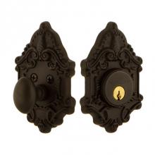 Nostalgic Warehouse 726004 - Nostalgic Warehouse Victorian Plate Single Cylinder Deadbolt in Oil-Rubbed Bronze