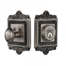 Nostalgic Warehouse 726015 - Nostalgic Warehouse Egg & Dart Plate Single Cylinder Deadbolt in Antique Pewter