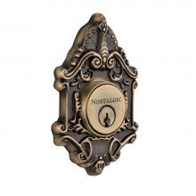 Nostalgic Warehouse 733016 - Nostalgic Warehouse Victorian Plate Double Cylinder Deadbolt in Antique Brass