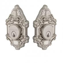 Nostalgic Warehouse 733020 - Nostalgic Warehouse Victorian Plate Double Cylinder Deadbolt in Satin Nickel