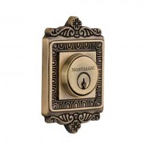 Nostalgic Warehouse 733021 - Nostalgic Warehouse Egg & Dart Plate Double Cylinder Deadbolt in Antique Brass