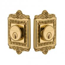 Nostalgic Warehouse 733024 - Nostalgic Warehouse Egg & Dart Plate Double Cylinder Deadbolt in Polished Brass