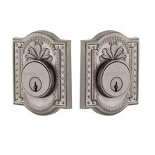 Nostalgic Warehouse 733030 - Nostalgic Warehouse Meadows Plate Double Cylinder Deadbolt in Satin Nickel