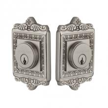 Nostalgic Warehouse 733040 - Nostalgic Warehouse Egg & Dart Plate Double Cylinder Deadbolt in Satin Nickel