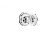 Nostalgic Warehouse 750094 - Nostalgic Warehouse Classic Rosette Passage Crystal Egg & Dart Knob in Bright Chrome