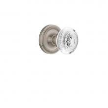 Nostalgic Warehouse 750349 - Nostalgic Warehouse Rope Rosette Passage Crystal Egg & Dart Knob in Satin Nickel