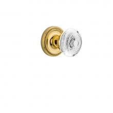 Nostalgic Warehouse 750351 - Nostalgic Warehouse Rope Rosette Passage Crystal Egg & Dart Knob in Unlacquered Brass