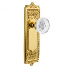 Nostalgic Warehouse 751911 - Nostalgic Warehouse Egg & Dart Plate Single Dummy Crystal Meadows Knob in Polished Brass