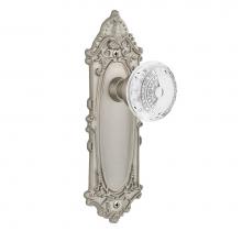 Nostalgic Warehouse 751927 - Nostalgic Warehouse Victorian Plate Single Dummy Crystal Meadows Knob in Satin Nickel