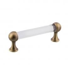 Nostalgic Warehouse 755433 - Nostalgic Warehouse Crystal Handle Pull 3.75'' On Center in Antique Brass