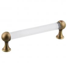 Nostalgic Warehouse 755449 - Nostalgic Warehouse Crystal Handle Pull 5'' On Center in Antique Brass