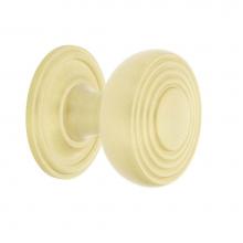 Nostalgic Warehouse 769458 - Nostalgic Warehouse Deco Brass 1 3/8'' Cabinet Knob with Classic Rose in Satin Brass