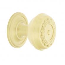 Nostalgic Warehouse 769512 - Nostalgic Warehouse Meadows Brass 1 3/8'' Cabinet Knob with Classic Rose in Satin Brass