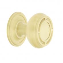 Nostalgic Warehouse 769530 - Nostalgic Warehouse Mission Brass 1 3/8'' Cabinet Knob with Classic Rose in Satin Brass