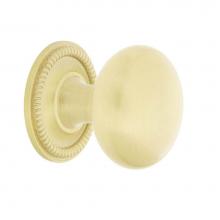 Nostalgic Warehouse 769557 - Nostalgic Warehouse New York Brass 1 3/8'' Cabinet Knob with Rope Rose in Satin Brass