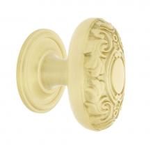 Nostalgic Warehouse 769566 - Nostalgic Warehouse Victorian Brass 1 3/4'' Cabinet Knob with Classic Rose in Satin Bras