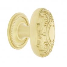 Nostalgic Warehouse 769575 - Nostalgic Warehouse Victorian Brass 1 3/4'' Cabinet Knob with Rope Rose in Satin Brass