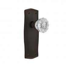 Nostalgic Warehouse 705334 - Nostalgic Warehouse Prairie Plate Passage Crystal Glass Door Knob in Oil-Rubbed Bronze