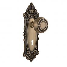 Nostalgic Warehouse 716790 - Nostalgic Warehouse Victorian Plate with Keyhole Privacy Mission Door Knob in Antique Brass