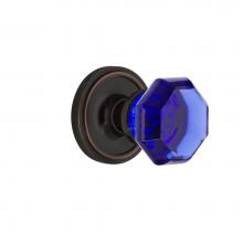 Nostalgic Warehouse 720234 - Nostalgic Warehouse Classic Rosette Passage Waldorf Cobalt Door Knob in Timeless Bronze