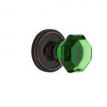 Nostalgic Warehouse 720238 - Nostalgic Warehouse Classic Rosette Passage Waldorf Emerald  Door Knob in Timeless Bronze